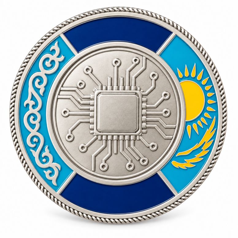 Монета Казахстан на заказ с национальной символикой