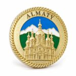 Сувенирная монета Алматы на заказ с архитектурой города