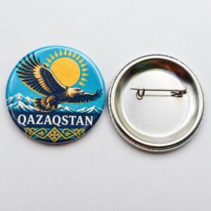 Закатные значки Qazaqstan с индивидуальной печатью