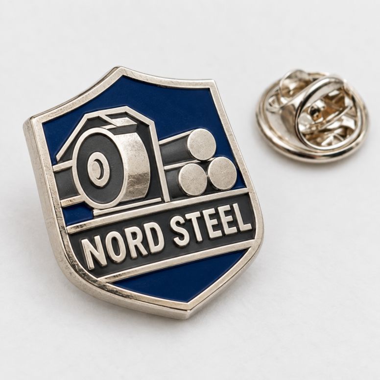 Металлический значок на пиджак Nord Steel на заказ