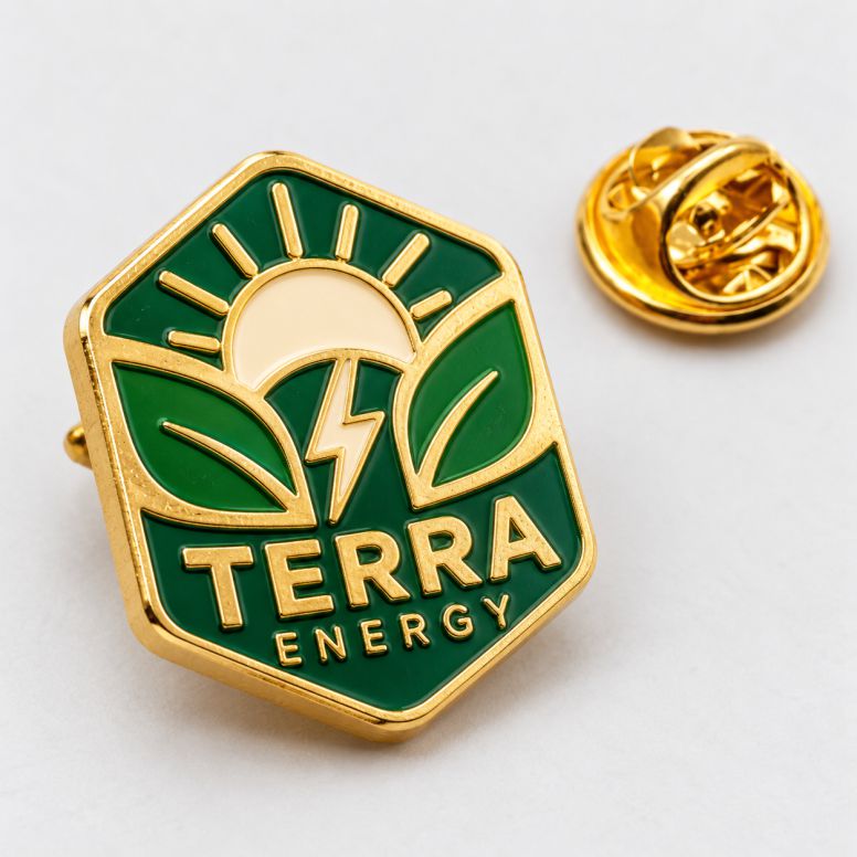 Значки с логотипом на пиджак Terra Energy на заказ