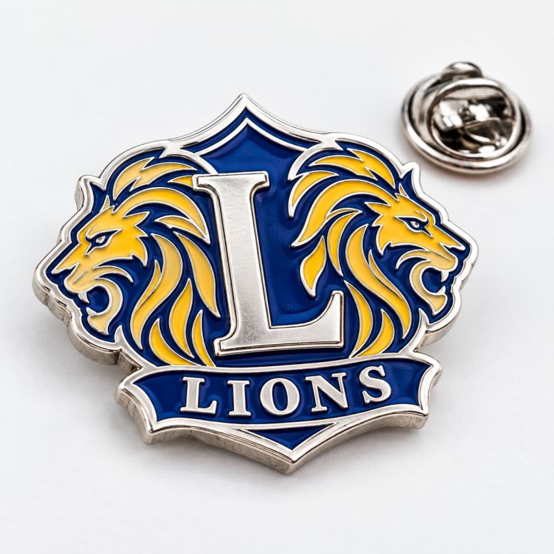 Изготовление значков с логотипом Lions на заказ