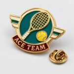 Металлический железный значок Ace Team с эмалью