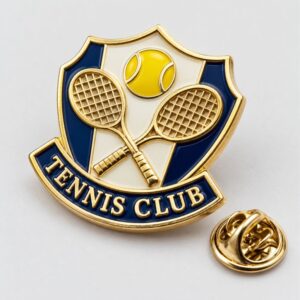 Железный значок Tennis Club с эмалью на заказ